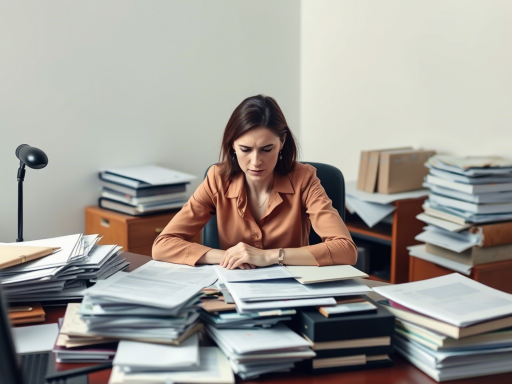 Illustration de la surchage de travail et de la perte de concentration